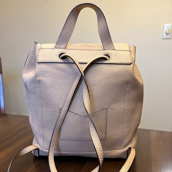 Michael Kors Junie Medium Pebbled Leather Backpack Butternut - Picture 5 of 16